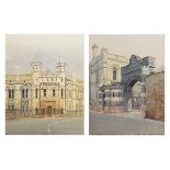 John Stops (1925-2002) - Pair of watercolours - St Vincent's Works, Silverthorne Lane, Bristol, each