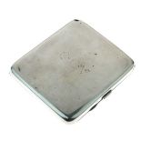The silver cigarette case of Charles Cowles-Voysey, engraved with his initials C.C.V., makers A &