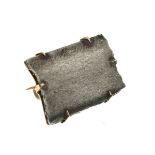 World War I Interest - Brooch formed from a fragment of a zeppelin, the reverse engraved 'Zepp L 32,