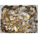 Large quantity of various world coinage Condition: