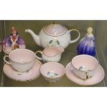 Susie Cooper Tea For Two decorated with the Gardenia pattern, together with two Royal Doulton