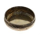 Small white metal bowl having embossed decoration, stamped .900, 2.1oz approx Condition: