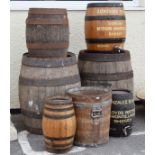 Selection of coopered spirit barrels to include; Gonzalez Byass sherry Condition: