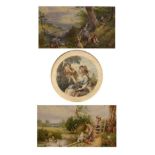 Pair of 19th Century chromolithographs, each depicting children at play, after Myles Birket