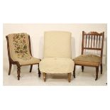 Three early 20th Century nursing chairs Condition: