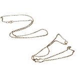 Two yellow metal belcher link neck chains, each stamped 9ct, combined weight 7g approx Condition: