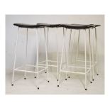Modern Design - Set of four mid 20th Century bar stools designed by Frank Guille for Kandya, each
