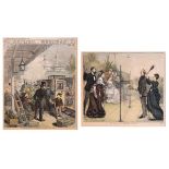 Two mid Victorian coloured lithographic prints, the first the cover from British Workman December