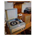 Dansette Viva turntable record player, together with a Garrard Tripletone record player and a single