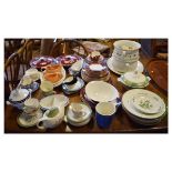 Assorted ceramics to include; a mid 20th Century part dinner service marked Bristol, a part tea
