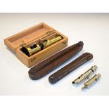 Brass field microscope, two 'Metropolitan' whistles, etc Condition: