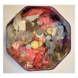 Quantity of various world coinage Condition: