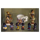 Small quantity of various ceramics comprising: four Goebel Hummel figures - Wayside Harmony, I'll