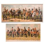 Two 19th Century chromolithographs - Our British Cavalry 1890, 27.5cm x 70.5cm and The Scottish