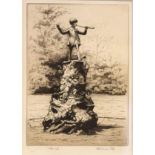 Florence Page - Etching - Peter Pan In Kensington Gardens, signed and titled in pencil, 20cm x 14.