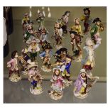 20th Century Dresden monkey band comprising: 20 pieces modelled in the Meissen style Condition: