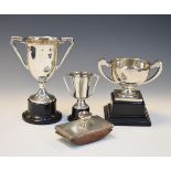 Three silver trophy cups, Birmingham 1931, Birmingham 1934 and Birmingham 1936, combined weight 10oz