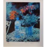 Rolf Harris - Signed limited edition print - Still-life With Geraniums No.6/29, signed and