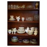 Large selection of assorted ceramics and glass to include; cut glass bowls, French porcelain