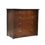 Early 20th Century oak chest of two short over three long drawers Condition: