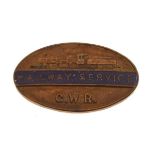 Railwayana - G.W.R. 'Railway Service' badge numbered 1798 Condition: