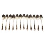 Set of twelve George V silver coffee spoons, Sheffield 1912, 5.3oz approx Condition: