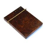 Victorian pique inlaid tortoiseshell visiting card case Condition:
