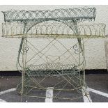 Two late 19th Century painted wirework garden plant troughs Condition: