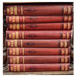 Set of eight volumes Hammerton's 'The War Illustrated', each in decorated red boards Condition: