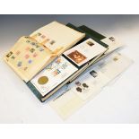Stamps - Three albums and a further Stanley Gibbons album containing World stamps and a quantity