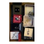 Quantity of contemporary mainly boxed costume jewellery Condition: