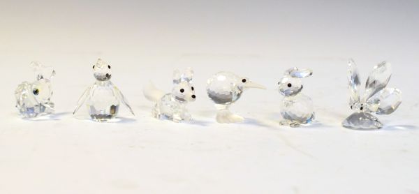 Swarovski - Six figures, various animals, birds, insects, all with original boxes Condition: