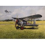 Bell (Bristol artist) - Watercolour - 'Bristol Bulldog', a bi-plane, signed lower right, 38cm x