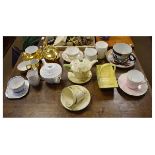 Assorted ceramics, to include; Keelings Losol Ware breakfast cup and saucer, Crown Devon basket,