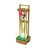 Child's croquet set on stand retailed by Marks & Spencer Condition: