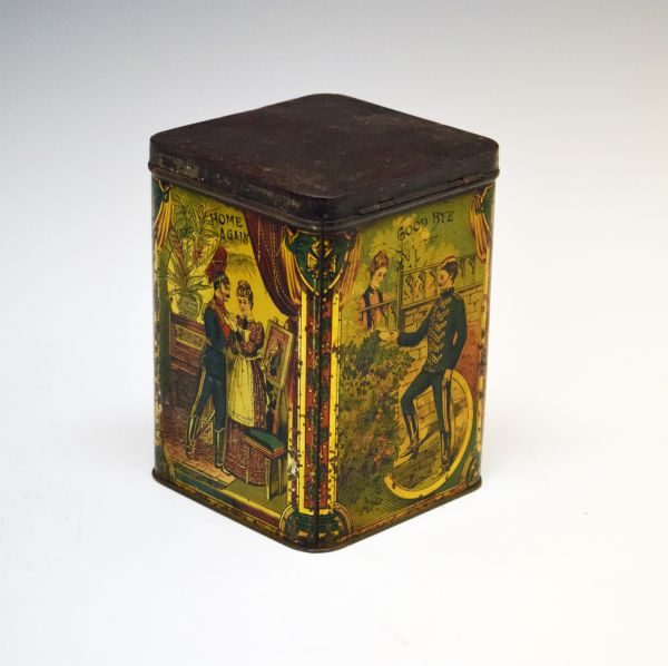 War Time Tin - 'Letter Home', 14cm high Condition: