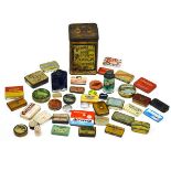 Advertising - Large group of pill tins, medical related etc Condition: