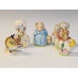 Beswick - Beatrix Potter - Lady Mouse, Tommy Tiptoes, Aunt Petitoes, Mrs Rabbit and Appley