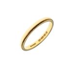 22ct gold wedding band, Birmingham 1954, size Q, 4.1g approx Condition: