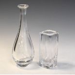 Mid 20th Century glass - Orrefors slender baluster vase with etched mark to base, 28cm high and a