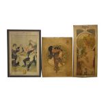 Alphonse Mucha - 1899 promotional calendar for J.Royer, 48cm x 37cm, one other by the same firm