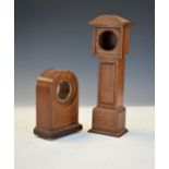 20th Century mahogany miniature longcase clock case and one other Condition: