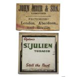 Advertising - Ogden's St. Julien tobacco advertising mirror, 51cm x 41cm, framed and a John Moir &