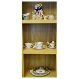 Group of assorted ceramics, to include; pair of Belleek two handled serving platters, early