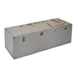 20th Century grey painted wooden chest or trunk Condition: