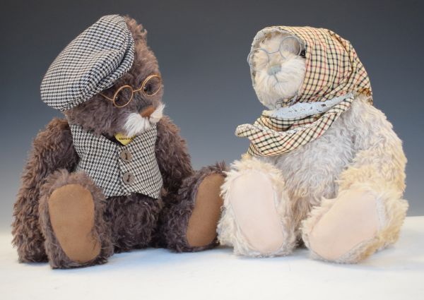 Two late 20th Century Charlie Bears designed by Isabelle Lee, Grandma and Grandad Condition: