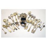 Assorted silver and white metal items to include; eight lobed pressed silver bon bon dish, 4.5toz