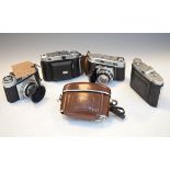 Cameras - Zeiss Ikon Contina III Z529/24, a Kodak Retina II c camera and leather case, Balda Super