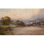 W. Weston Hodges (19th Century) - Watercolour - The Clifton Suspension Bridge from Hotwells,