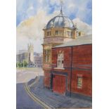John Stops, RWA - Watercolour - E.shed, St Augustine's Parade, Bristol, signed and dated 1992,